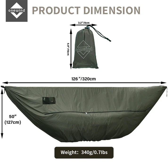 Onewind Zippered Windsock Winter Cover  - Green