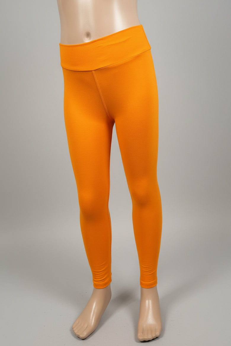 Solid colour, soft, stretch leggings in black, green, navy, grey, orange, pink, fuchsia, purple and more!