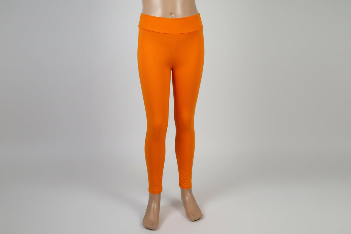 Solid colour, soft, stretch leggings in black, green, navy, grey, orange, pink, fuchsia, purple and more!