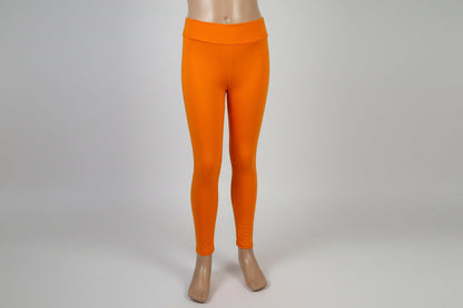 Solid colour, soft, stretch leggings in black, green, navy, grey, orange, pink, fuchsia, purple and more!