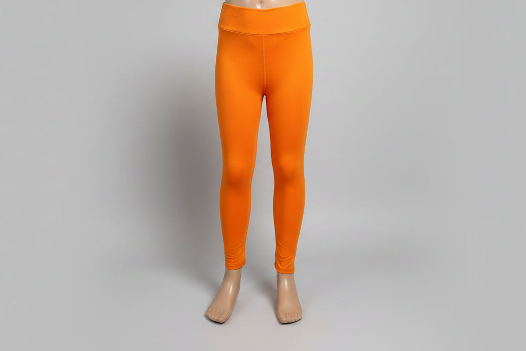 Solid colour, soft, stretch leggings in black, green, navy, grey, orange, pink, fuchsia, purple and more!