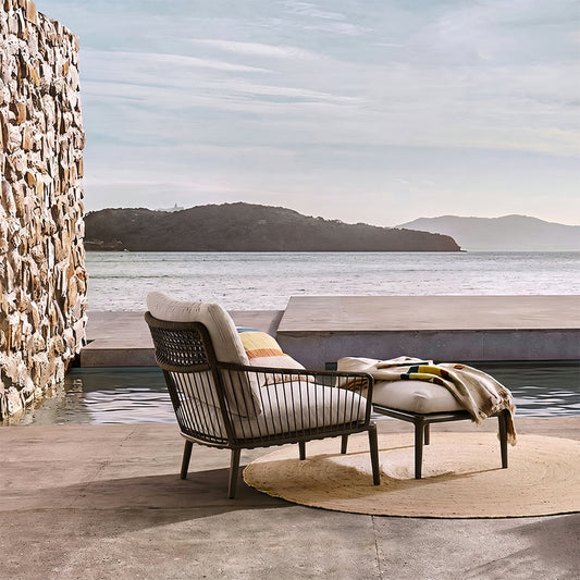 Orpheus Outdoor Lounge Chair Set, Rattan