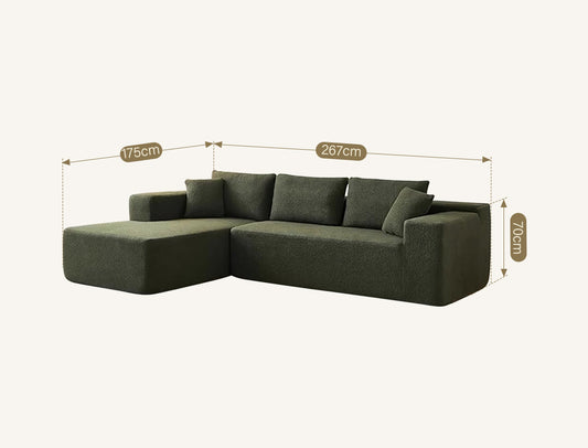 Ortega Modular Sofa Bed, Three Seater Corner Sofa Bed, Boucle