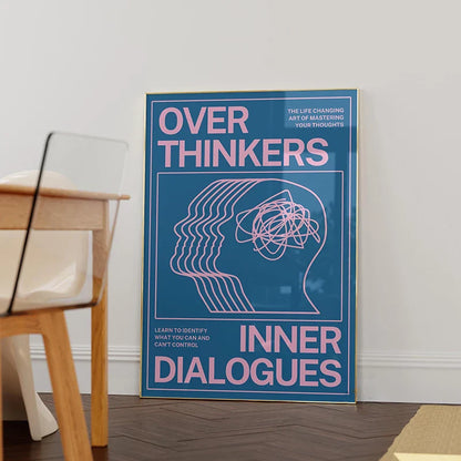 Overthinkers Typography Poster – Modern Minimal Wall Art Print