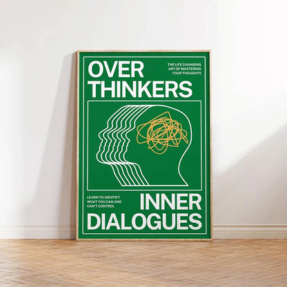 Overthinkers Typography Poster – Modern Minimal Wall Art Print