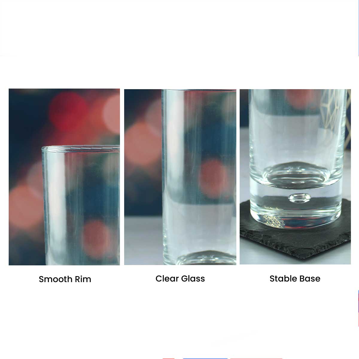 Engraved Bubble Hiball Glass with Superhero Dad design