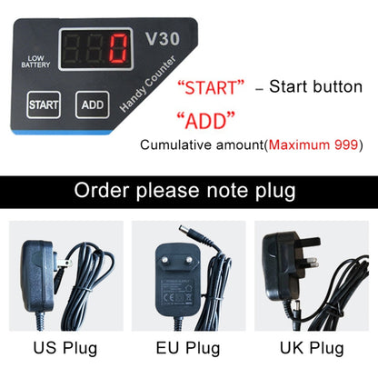 V30 Mini Portable Multi Paper Currency Counting Money Counter, EU Plug, EU Plug