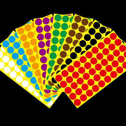 1000 PCS Round Shape Self-adhesive Colorful Mark Sticker Mark Label