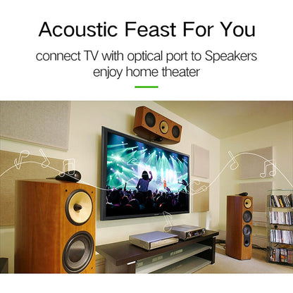 EMK LSYJ-A 2m OD6.0mm Gold Plated Metal Head Toslink Male to Male Digital Optical Audio Cable, Length: 2m