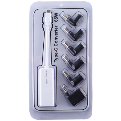 Laptop Power Adapter 65W USB-C / Type-C Converter to 6 in 1 Power Adapter