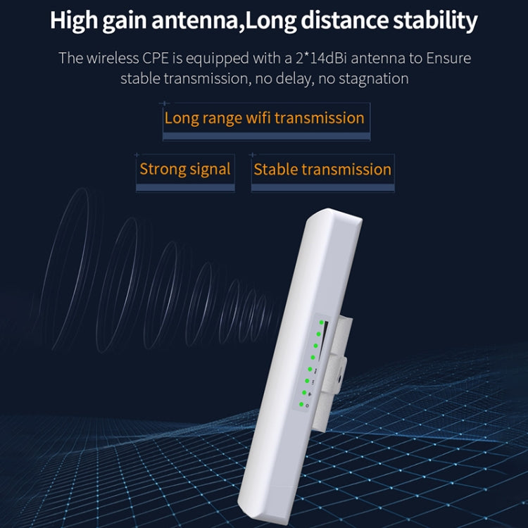 COMFAST CF-E312A Qualcomm AR9344 5.8GHz 300Mbps/s Outdoor ABS Wireless Network Bridge with POE Adapter