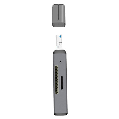 118 2 in 1 USB + 8 Pin Interfaces USB Flash Disk / Memory Card OTG Card Reader for IOS System Mobile Phone / Computer