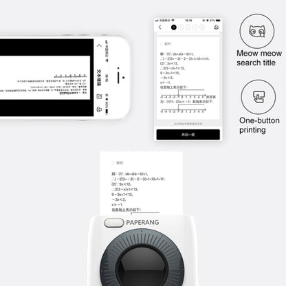 PAPERANG P2 Portable Bluetooth Printer Thermal Photo Phone Wireless Connection Printer, P2 White
