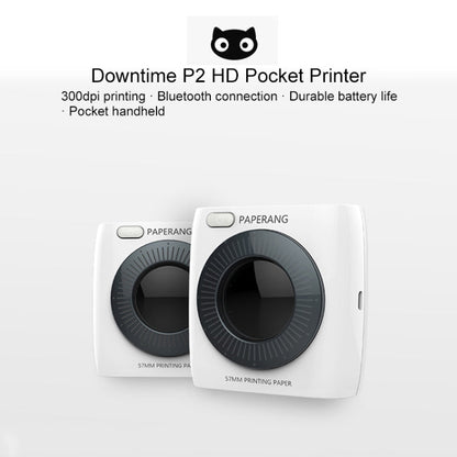 PAPERANG P2 Portable Bluetooth Printer Thermal Photo Phone Wireless Connection Printer, P2 White