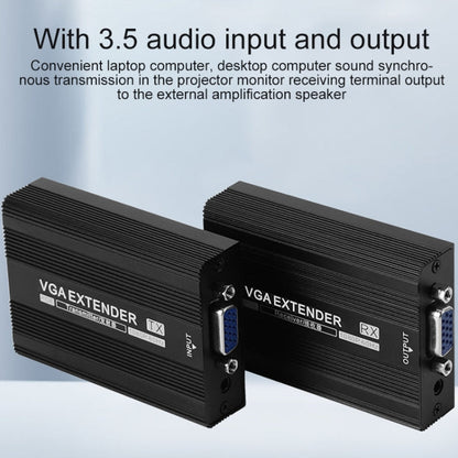 Measy VGA1815 VGA Extender Transmitter and Receiver Converter, POE Single Power Supply, Transmission Distance: 150m, VGA1815