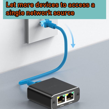 OZHW3 RJ45 1 to 2 Splitter Adapter Network 1000M LAN Ethernet Female Connector, OZHW3