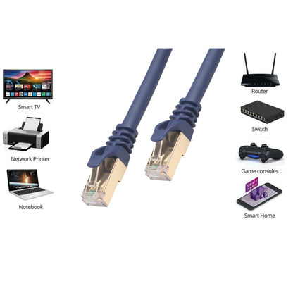 15m CAT8 Computer Switch Router Ethernet Network LAN Cable, Patch Lead RJ45, 15m