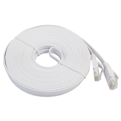 15m CAT6 Ultra-thin Flat Ethernet Network LAN Cable, Patch Lead RJ45, Length: 15m