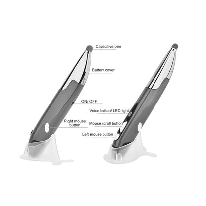 PR-06S 4-keys Smart Wireless Optical Mouse with Stylus Pen Function, Support Voice Operation / Translation, Support Voice Operation / Translation Grey, Support Voice Operation / Translation Blue, Support Voice Operation / Translation Red
