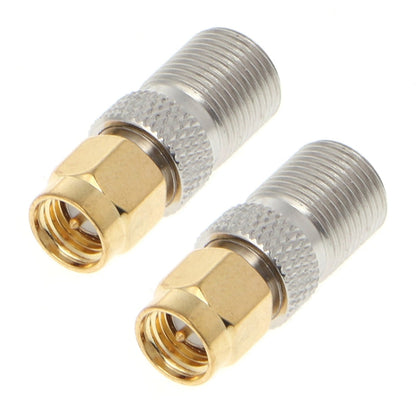 2 PCS SMA Male to F Female RF Coaxial Connector, SMA Male to F Female