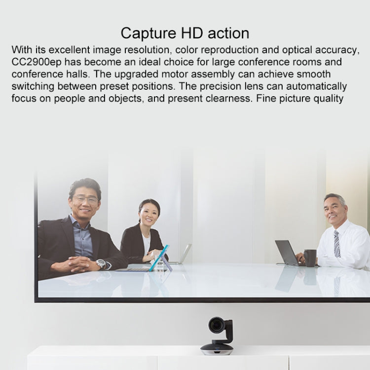 Logitech CC2900EP HD 1080P 10X Lossless Zoom Corporate Conference Camera, EU Plug