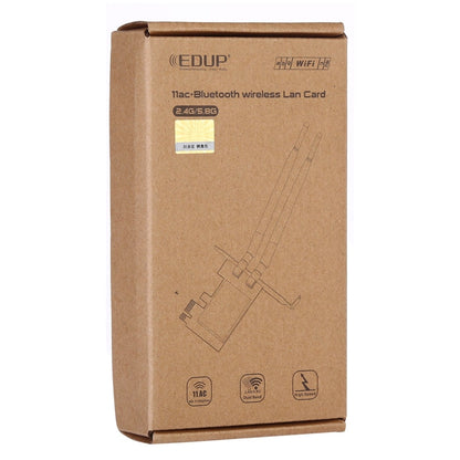 EDUP EP-9620 2 in 1 AC1200Mbps 2.4GHz & 5.8GHz Dual Band PCI-E 2 Antenna WiFi Adapter External Network Card + Bluetooth, EP-9620 1200Mbps (2 in 1)