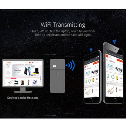 COMFAST CF-WU815N 150Mbps Mini Wireless USB 2.0 Free Driver WiFi Adapter External Network Card, CF-WU815N