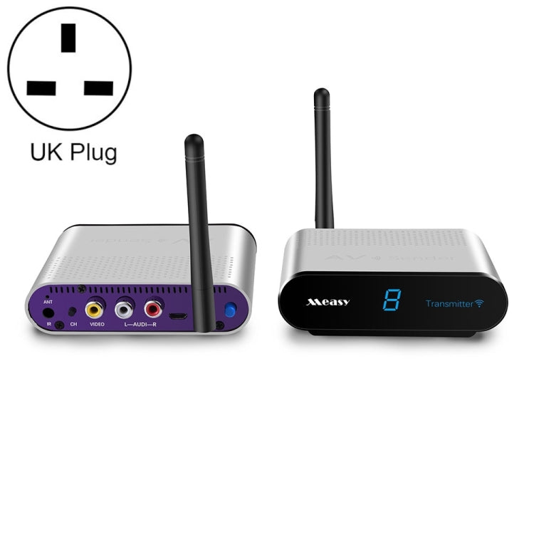 Measy AV530 5.8GHz Wireless Audio / Video Transmitter and Receiver, Transmission Distance: 300m, UK Plug, AV530 Silver