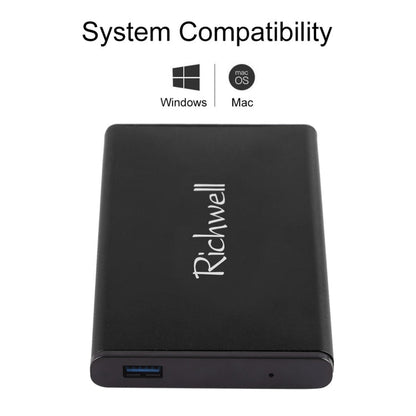 Richwell SATA R2-SATA-1TGB 1TB 2.5 inch USB3.0 Super Speed Interface Mobile Hard Disk Drive, 1TB, 1TGB