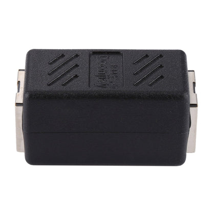 Crystal Network Straight Through Head-line Connector Pair Terminal Female to Double Head RJ45 Interface Extension Device, 2 Ports