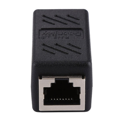 Crystal Network Straight Through Head-line Connector Pair Terminal Female to Double Head RJ45 Interface Extension Device, 2 Ports