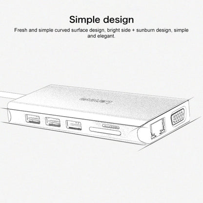 Lenovo LX0801 Type-C / USB-C Network Cable Interface Converter Docking Station, LX0801