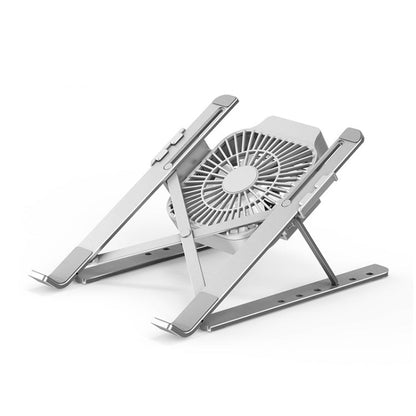 Portable Adjustable Laptop Stand Desktop Lifting Height Increase Rack Folding Heat Dissipation Holder, Style: Fan, Style: Fan