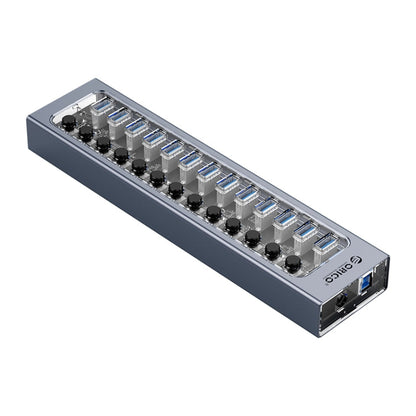 ORICO AT2U3-13AB-GY-BP 13 Ports USB 3.0 HUB with Individual Switches & Blue LED Indicator, US Plug, 13AB