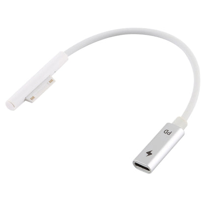 USB-C / Type-C Female to 6 Pin Male Laptop PD Fast Charging Cable for Microsoft Surface Pro 9 / 8 / 7 / 6 / 5 / 4 / 3, Cable Length: 0.2m, Pro 9 / 8 / 7 / 6 / 5 / 4 / 3 to USB-C / Type-C Female Black                                                     ...