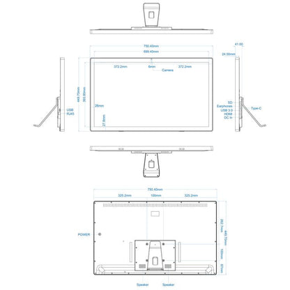 32 inch LCD Display Digital Photo Frame, 2GB+16GB, RK3568 Quad Core, Android 11, 32 inch 2GB+16GB