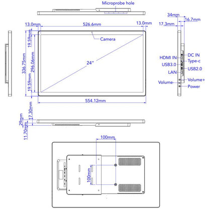 HSD2495T 24 inch IPS Display Advertising Machine Android 14 RK3576S 4GB+32GB, RK3576S 4GB+64GB