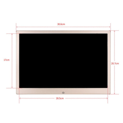 HSD1303 13.3 inch LED 1280x800 High Resolution Display Digital Photo Frame with Holder and Remote Control, Support SD / MMC / MS Card / USB Port, UK Plug(Gold), HSD1303 13.3 inch