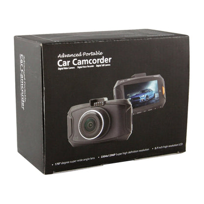 GS90C Car DVR Camera 2.7 inch LCD Screen HD 2304 x 1296P 170 Degree Wide Angle Viewing, Support Motion Detection / TF Card / G-Sensor / HDMI, GS90C