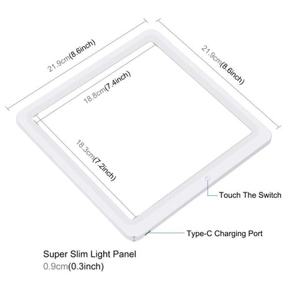 PULUZ 25cm Folding Portable High CRI Ring LED Photo Lighting Studio Tent Box + Shadowless Light Lamp Panel Pad with 12 Colors Backdrops, Size: 25cm x 25cm x 25cm, 25cm High CRI Box + Shadowless Light