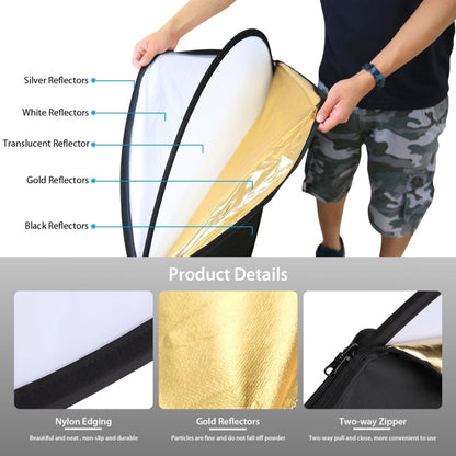 PULUZ LED Light Studio Softbox Photography Kit with 220V Bulb & Background & Reflective & Tripod Mount & Sandbags, Photography Light  Kit, EU Plug, Photography Light  Kit, US Plug