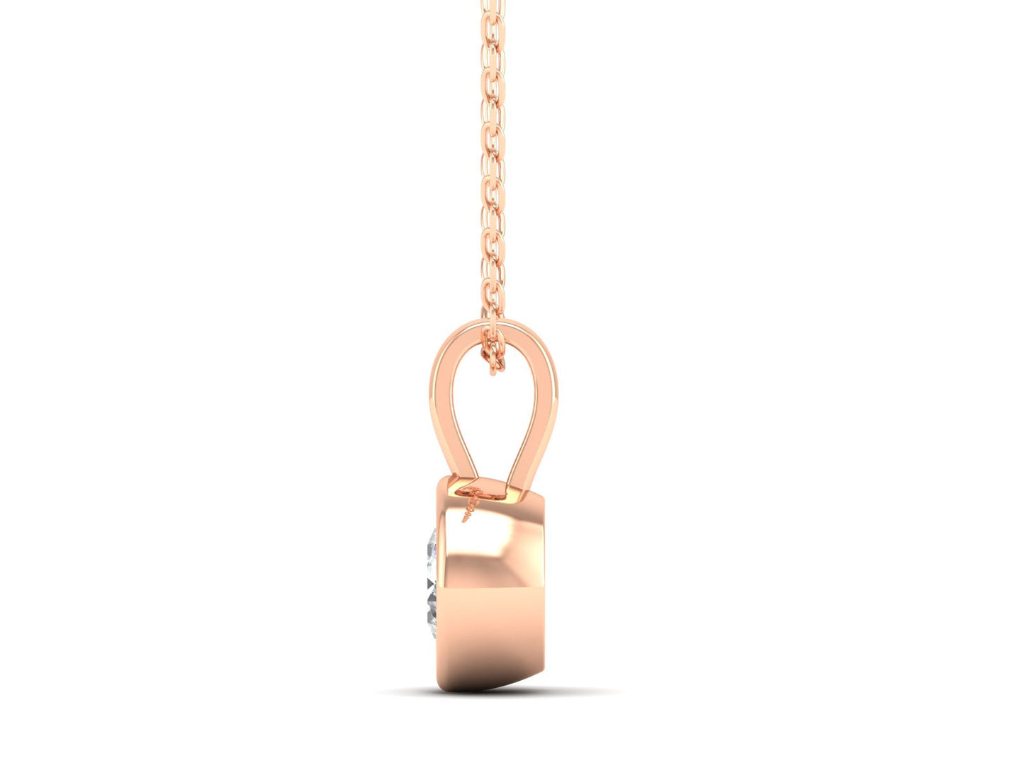 1ct - Solitaire Natural Certified Diamond Pendant in 18K Gold