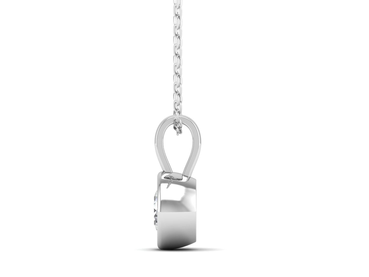 1ct - Solitaire Natural Certified Diamond Pendant in 18K Gold