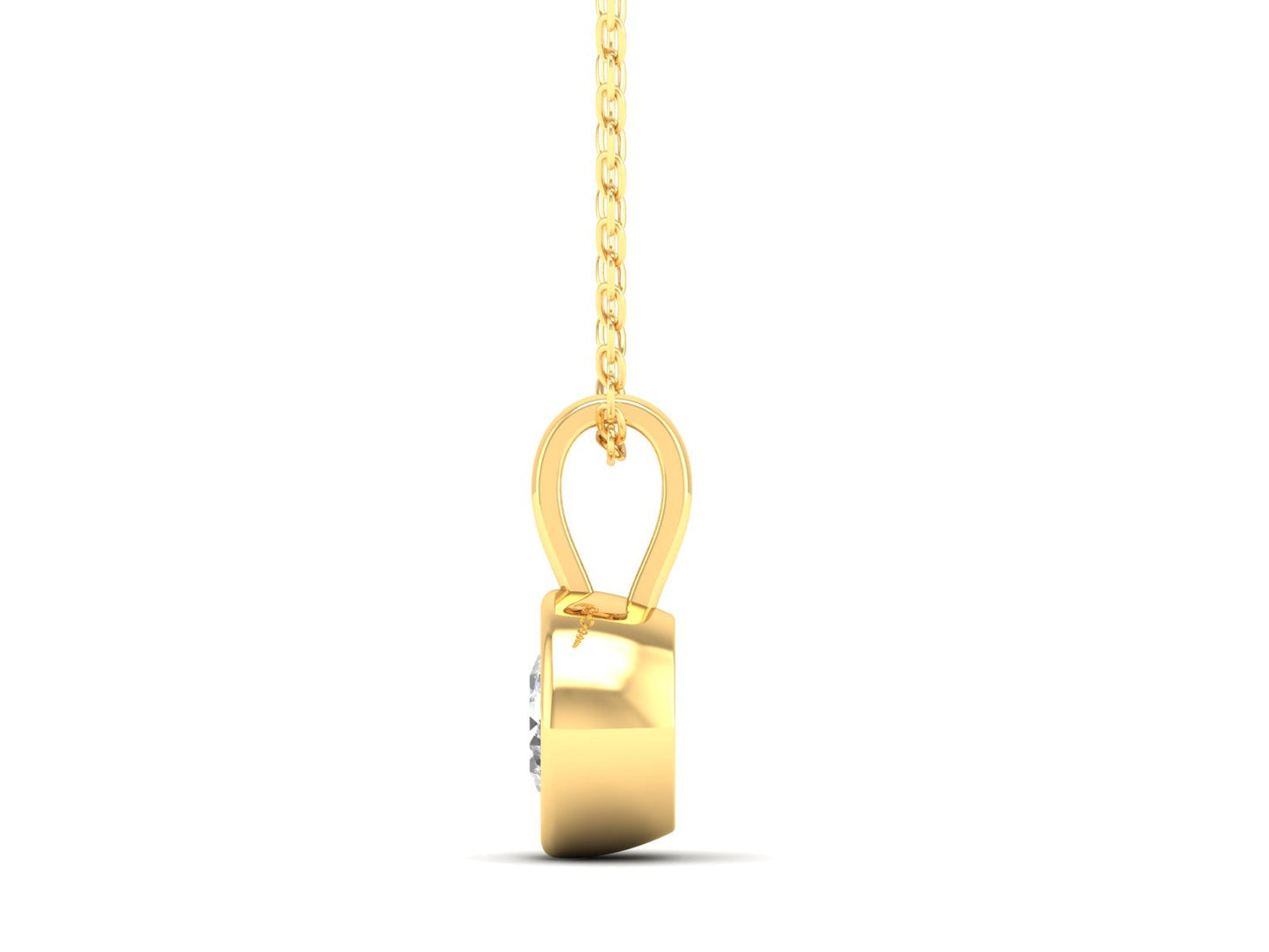 1ct - Solitaire Natural Certified Diamond Pendant in 18K Gold