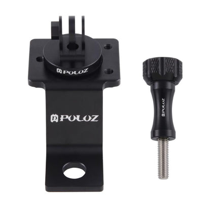 PULUZ Aluminum Alloy Motorcycle Fixed Holder Mount with Tripod Adapter & Screw for GoPro, Insta360, DJI and Other Action Cameras, Fixed Mount 2 (Black), Fixed Mount 2 (Silver), Fixed Mount 2 (Red), Fixed Mount 2 (Blue), Fixed Mount 2 (Gold)