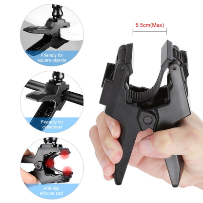 PULUZ Action Sports Cameras Jaws Flex Clamp Mount for GoPro, Insta360, DJI and Other Action Cameras, Jaws Mount