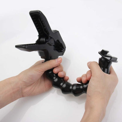 PULUZ Action Sports Cameras Jaws Flex Clamp Mount for GoPro, Insta360, DJI and Other Action Cameras, Jaws Mount