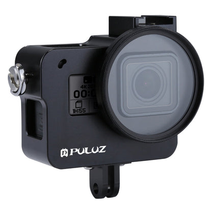 PULUZ Housing Shell CNC Aluminum Alloy Protective Cage with Insurance Frame & 52mm UV Lens for GoPro HERO(2018) /7 Black /6 /5, For HERO6 /5 Pull Frame, For HERO5 Pull Frame