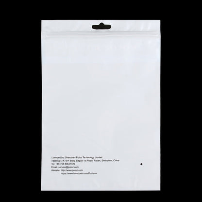 10 PCS PULUZ 25.8cm x 18cm Hang Hole Clear Front White Pearl Jewelry Zip Lock Packaging Bag (Size: L), Size: L