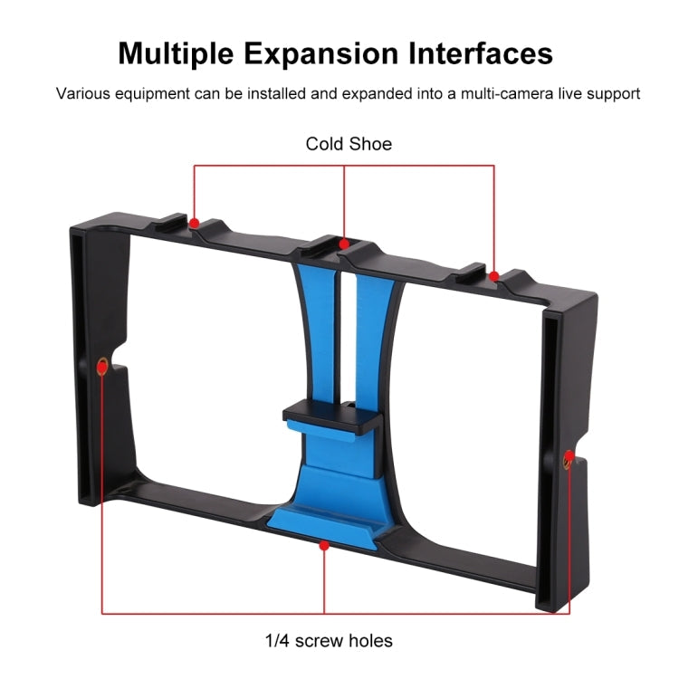 PULUZ Vlogging Live Broadcast Smartphone Video Rig Filmmaking Recording Handle Stabilizer Bracket for iPhone, Galaxy, Huawei, Xiaomi, HTC, LG, Google, and Other Smartphones, Vlogging Rig